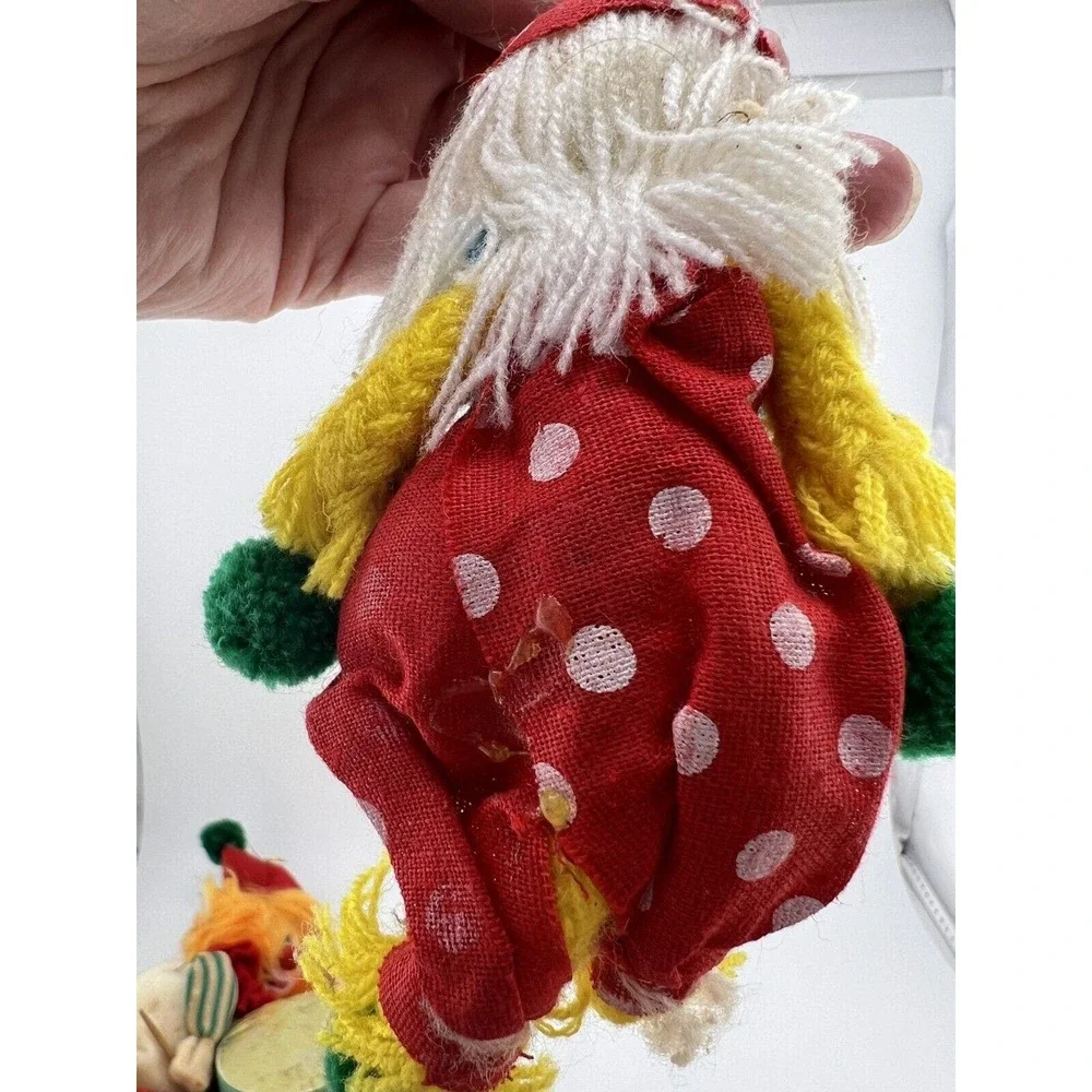Vintage Home Decorative Happy Holidays Christmas‎ Clowns Ornaments - Set of 6